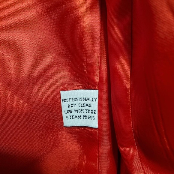 VTG Dumas 100% Pure Wool Jacket Womens Medium Red Classic Holiday 80s Blazer USA - Picture 14 of 15